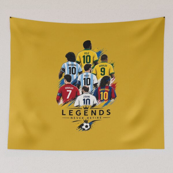 Item preview, Legends Never Retire – Football Icons Minimalist Art designed and sold by AndGarciart.