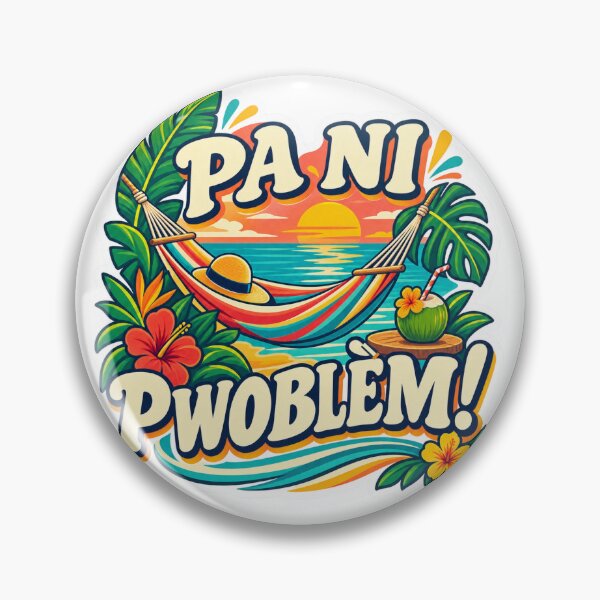 Item preview, Pa Ni Pwoblem Caribbean Creole Beach Graphic designed and sold by CaribChroma.