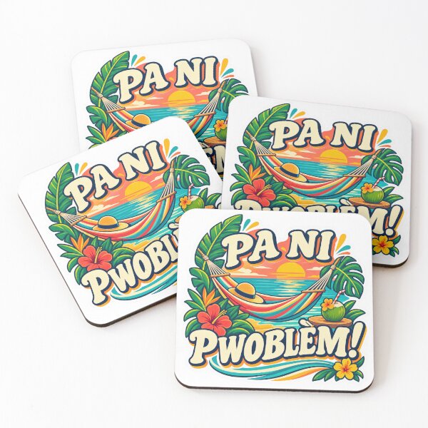 Item preview, Pa Ni Pwoblem Caribbean Creole Beach Graphic designed and sold by CaribChroma.