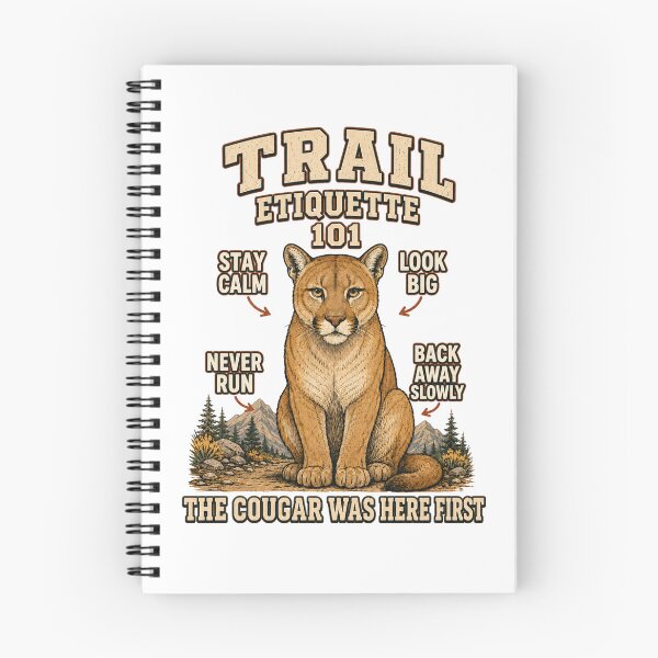 Item preview, Trail Etiquette 101 – Funny Cougar Safety Tips T-Shirt designed and sold by NinaCreator.
