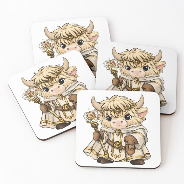 Item preview, Cute Chibi Cleric Highland Cow designed and sold by kjmastersart.