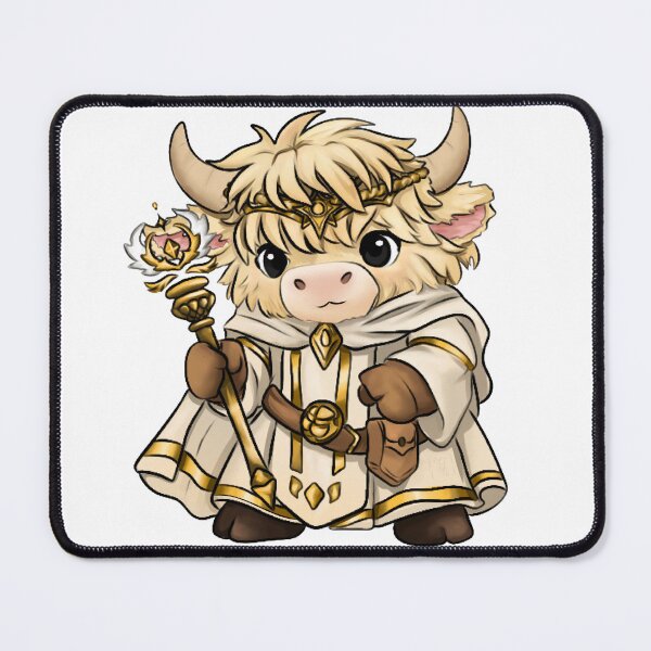 Item preview, Cute Chibi Cleric Highland Cow designed and sold by kjmastersart.