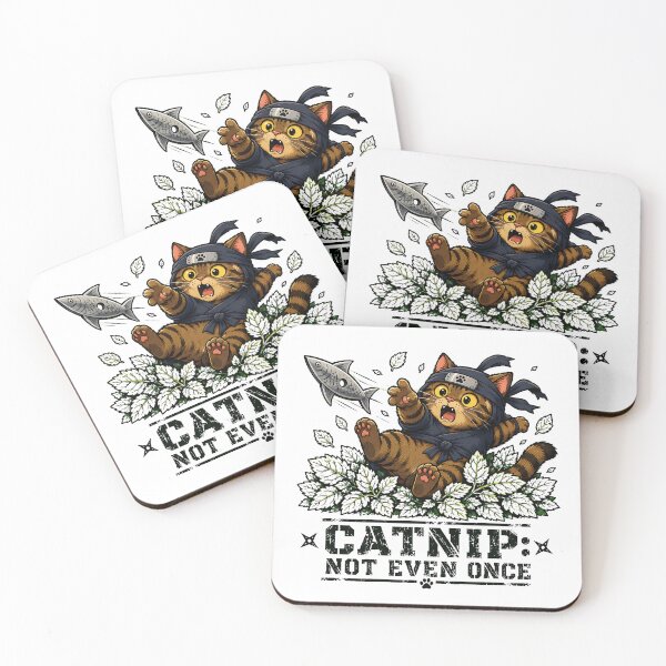 Item preview, Ninja Cat On Catnip Anime Tabby Humor designed and sold by chattsuede.