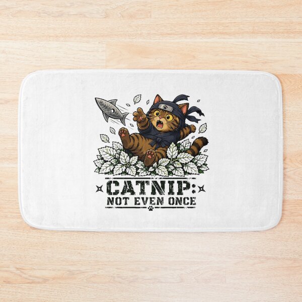 Item preview, Ninja Cat On Catnip Anime Tabby Humor designed and sold by chattsuede.