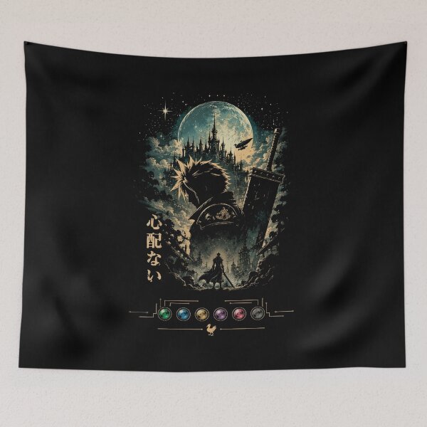Item preview, Dark Fantasy Warrior – Epic Moon & Ancient City Fantasy Graphic Tee designed and sold by DogLord.