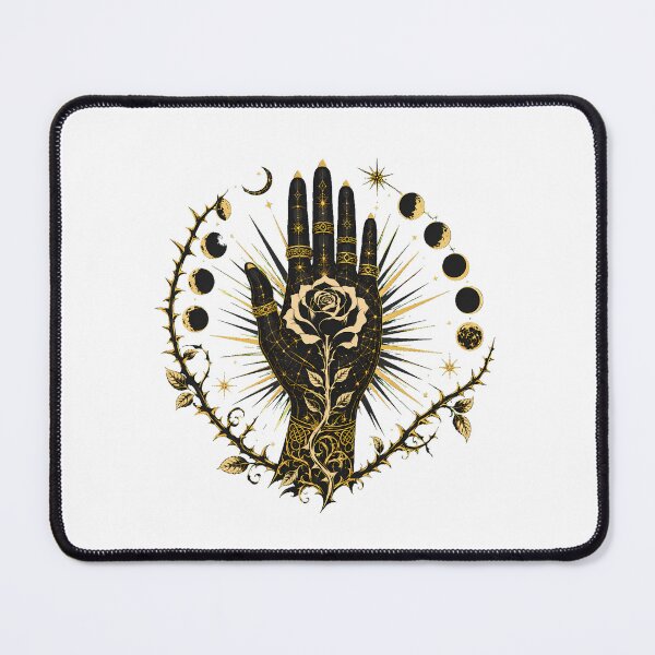 Item preview, Celestial Witch Hand Mystical Moon Rose Occult designed and sold by chattsuede.