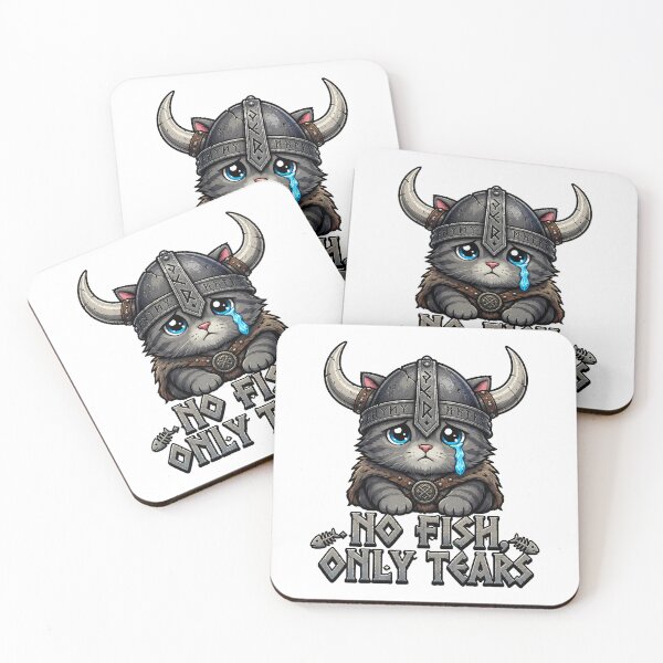 Item preview, Crying Viking Cat No Fish Only Tears Norse designed and sold by chattsuede.