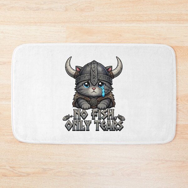 Item preview, Crying Viking Cat No Fish Only Tears Norse designed and sold by chattsuede.