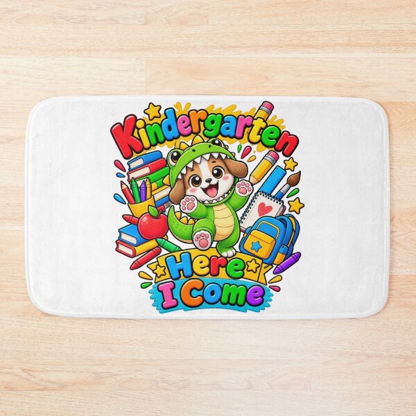 Item preview, Cute Dinosaur dog Kindergarten First Day of School designed and sold by QuiteOrbit.