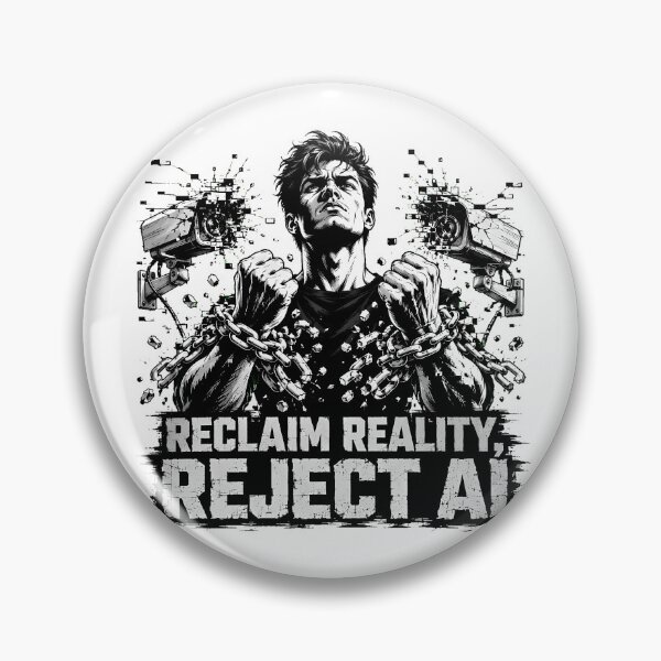 Item preview, Reclaim Reality Reject AI Human Over Machine designed and sold by chattsuede.