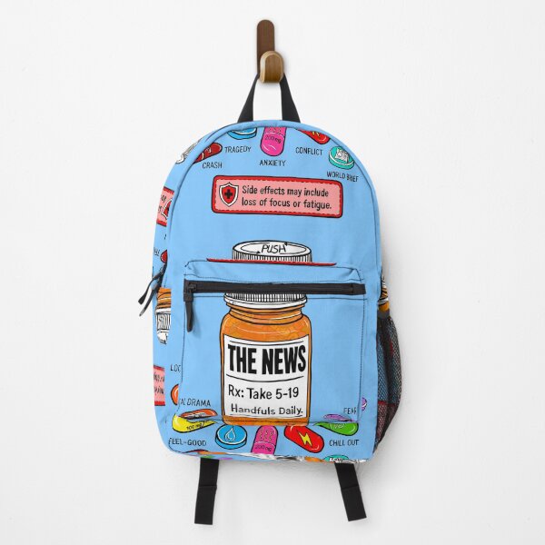 Item preview, The News Rx: Take 5-19 Handfuls Daily Funny Media Satire designed and sold by Urban Muse And Sultry Hues.