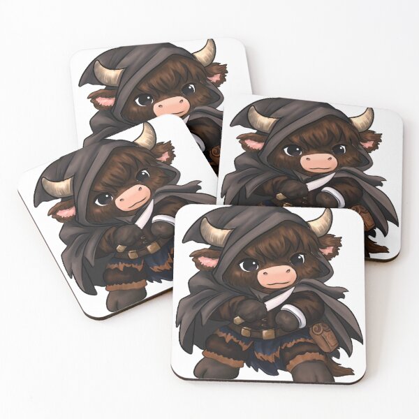 Item preview, Cute Chibi Rogue Highland Cow designed and sold by kjmastersart.