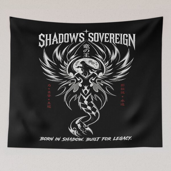Item preview, Shadows Sovereign -Dragon King - Dark Fantasy Silhouette Moon Wings  designed and sold by TTdesigns123.