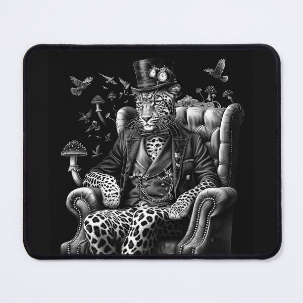 Item preview, Steampunk Leopard Gentleman Victorian Top Hat Fantasy Portrait designed and sold by inkoutninja.