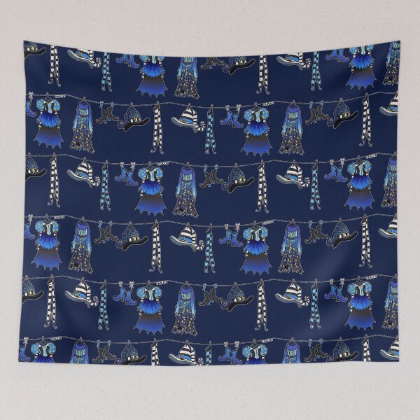 Item preview, Witches' Laundry Day (Blue Version) designed and sold by JanGrackle.