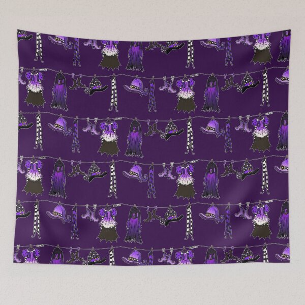 Item preview, Witches' Laundry Day (Purple Version) designed and sold by JanGrackle.