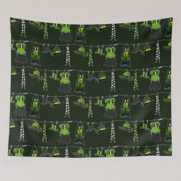 Item preview, Witches' Laundry Day (Green Version) designed and sold by JanGrackle.