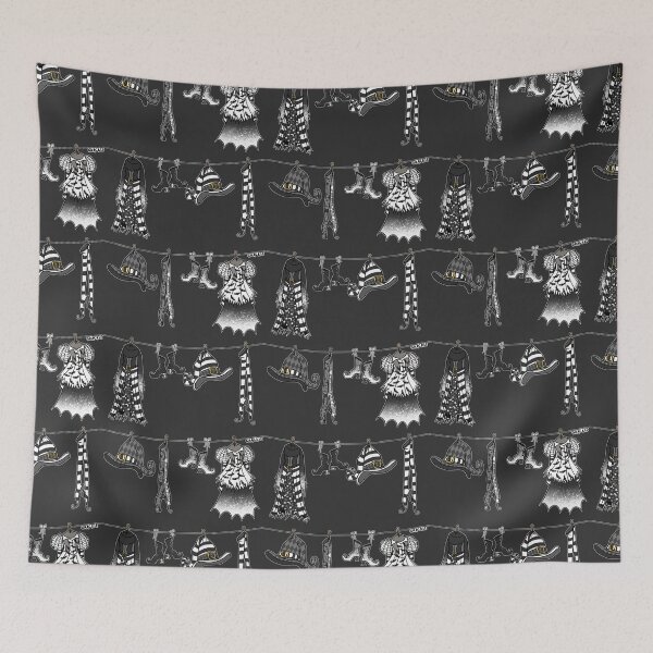 Item preview, Witches' Laundry Day (Monochrome Version) designed and sold by JanGrackle.