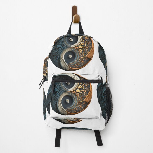 Item preview, Navy and Gold Filigree Yin Yang designed and sold by RAGANADesign.