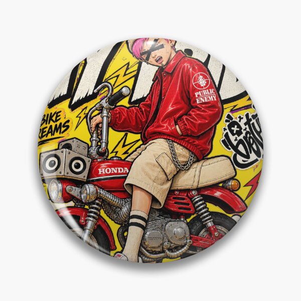 Item preview, マイライド Honda Monkey - Japanese Graffiti Streetwear Art designed and sold by BRTHRCNK01.