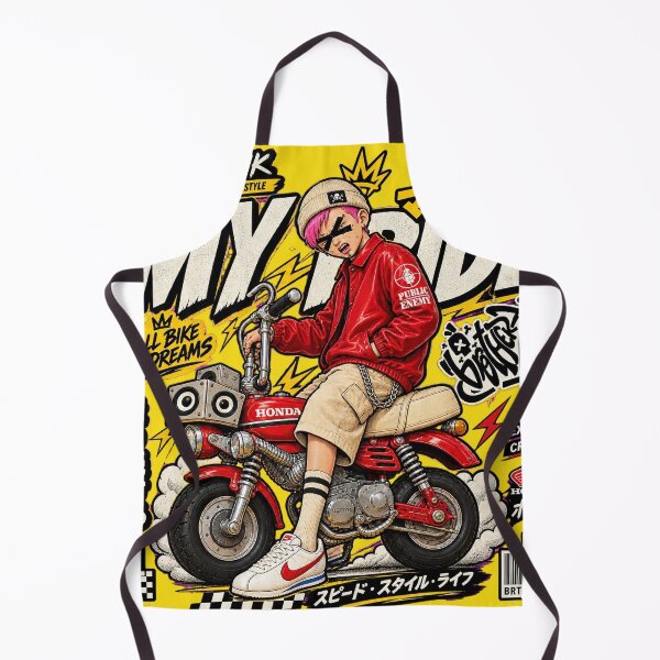 Item preview, マイライド Honda Monkey - Japanese Graffiti Streetwear Art designed and sold by BRTHRCNK01.