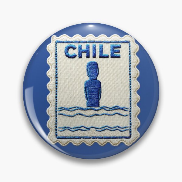 Item preview, Chile Travel Patch Moai Statue Embroidered designed and sold by tiigerdad.