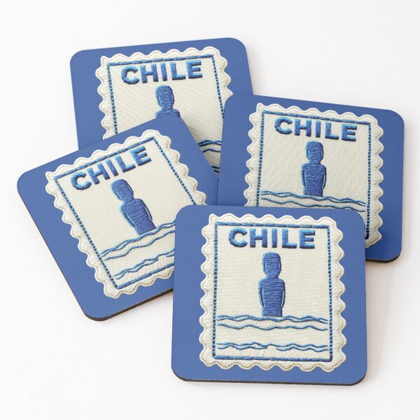Item preview, Chile Travel Patch Moai Statue Embroidered designed and sold by tiigerdad.