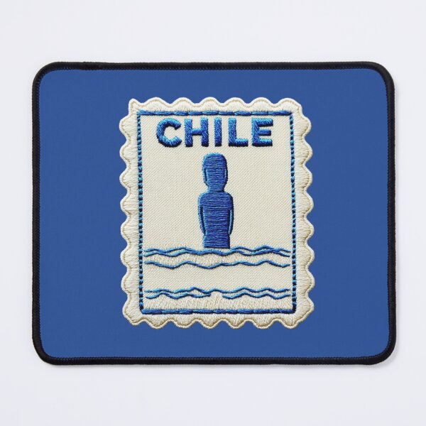 Item preview, Chile Travel Patch Moai Statue Embroidered designed and sold by tiigerdad.