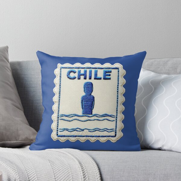 Item preview, Chile Travel Patch Moai Statue Embroidered designed and sold by tiigerdad.