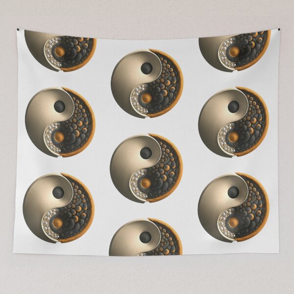Item preview, Cream Yin Yang with Rope Edge designed and sold by RAGANADesign.