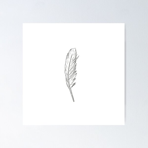 Item preview, Feather — Minimalist Nature Print designed and sold by CairnStudio.