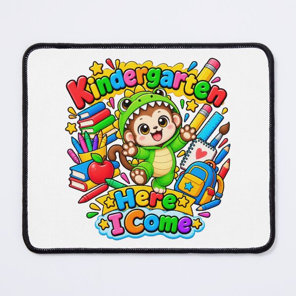 Item preview, Cute Dino monkey Kindergarten Back to School designed and sold by QuiteOrbit.