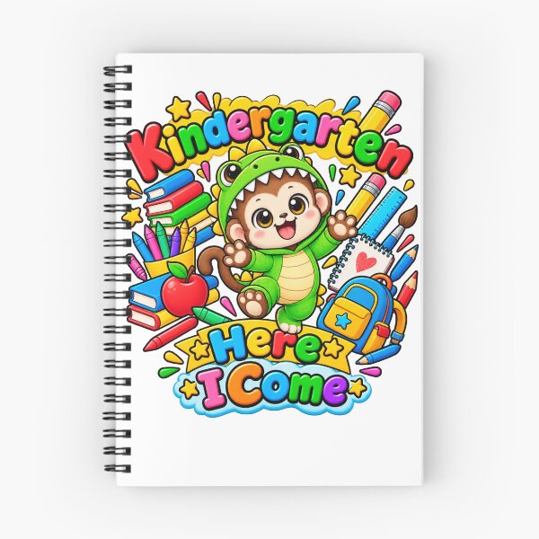 Item preview, Cute Dino monkey Kindergarten Back to School designed and sold by QuiteOrbit.