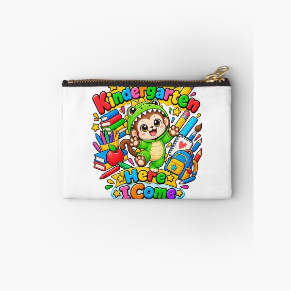 Item preview, Cute Dino monkey Kindergarten Back to School designed and sold by QuiteOrbit.