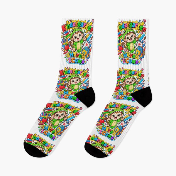 Item preview, Cute Dino monkey Kindergarten Back to School designed and sold by QuiteOrbit.
