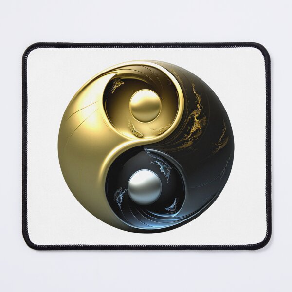Item preview, Polished Gold and Black Yin Yang designed and sold by RAGANADesign.