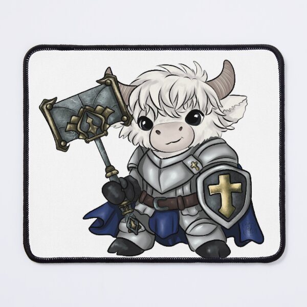Item preview, Cute Chibi Paladin Highland Cow designed and sold by kjmastersart.