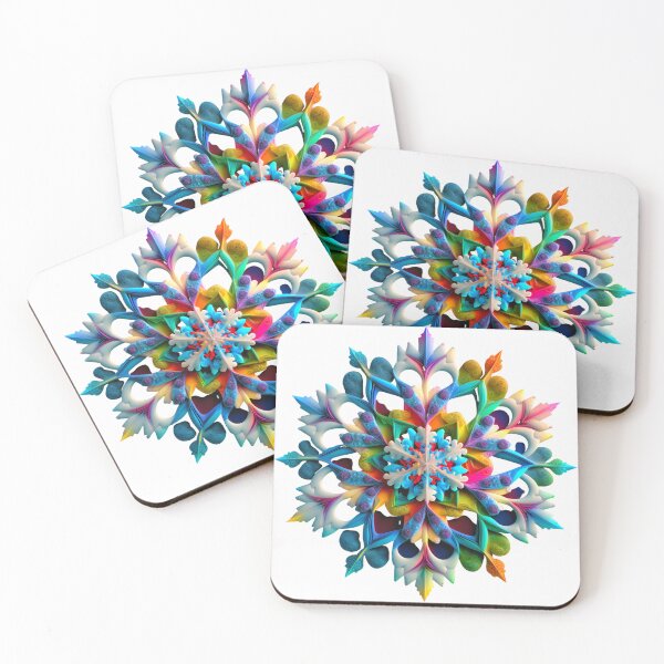 Item preview, Rainbow Fractal Snowflake Mandala designed and sold by RAGANADesign.