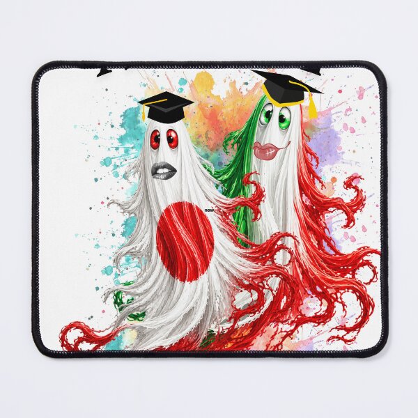 Item preview, AMICI – Italy Japan Friendship Ghost Graduation Art designed and sold by The Kawaii Forge.