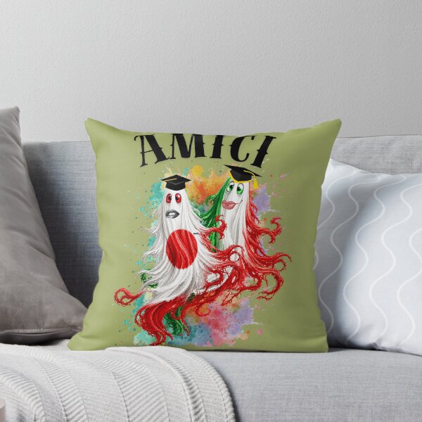 Item preview, AMICI – Italy Japan Friendship Ghost Graduation Art designed and sold by The Kawaii Forge.