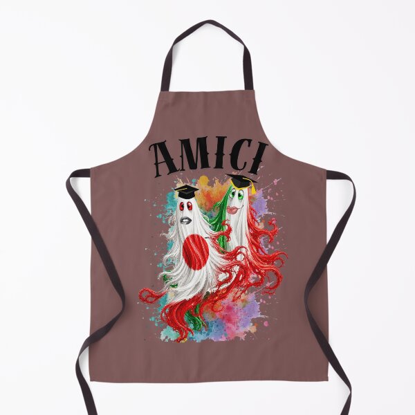 Item preview, AMICI – Italy Japan Friendship Ghost Graduation Art designed and sold by The Kawaii Forge.