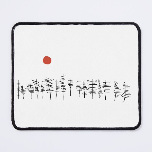 Item preview, Minimalist Forest Sun Pine Trees Line Art Illustration designed and sold by Red Onion.