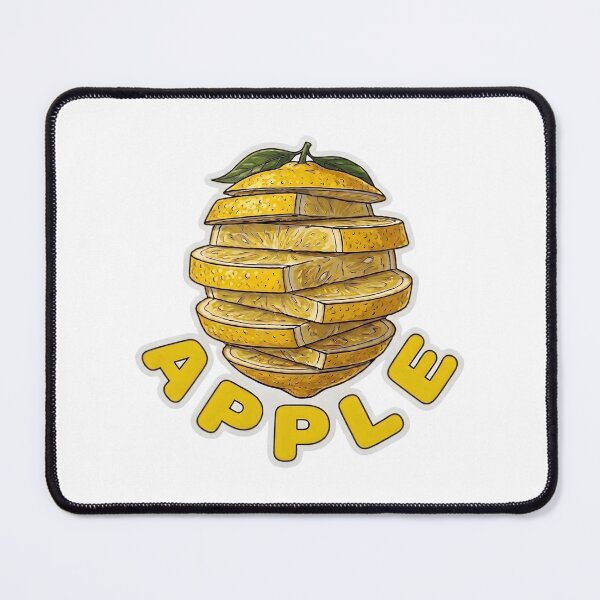 Item preview, Funny Sliced Lemon APPLE Sticker Design | Ironic Sarcastic Fruit Graphic | Funny Confusion Quote T-Shirt Print | Pop Art Meme Apparel Sticker designed and sold by SergioMiklos.