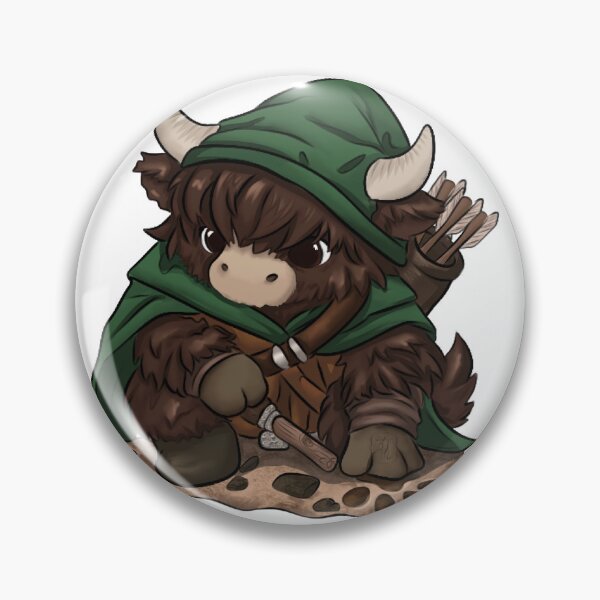 Item preview, Cute Chibi Ranger Highland Cow designed and sold by kjmastersart.