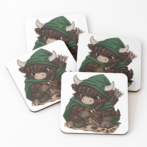 Item preview, Cute Chibi Ranger Highland Cow designed and sold by kjmastersart.