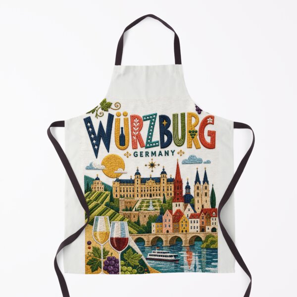 Item preview, Vintage Wurzburg Germany Stitched Souvenir Art designed and sold by Witsprings.