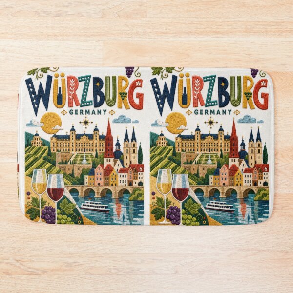 Item preview, Vintage Wurzburg Germany Stitched Souvenir Art designed and sold by Witsprings.