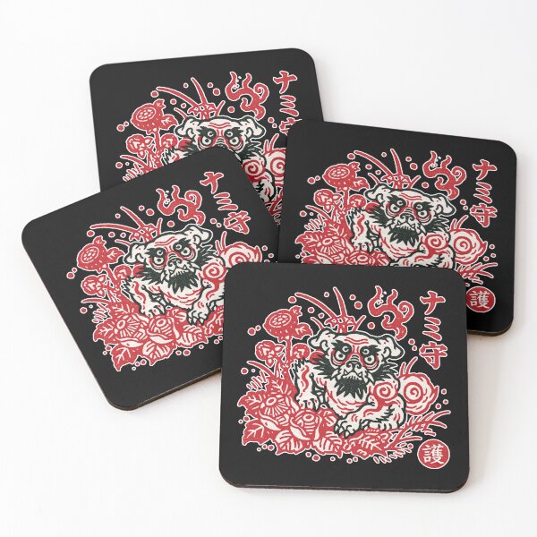 Item preview, Traditional Guardian Komainu Lion Peony Flowers designed and sold by EdvvinStudios.