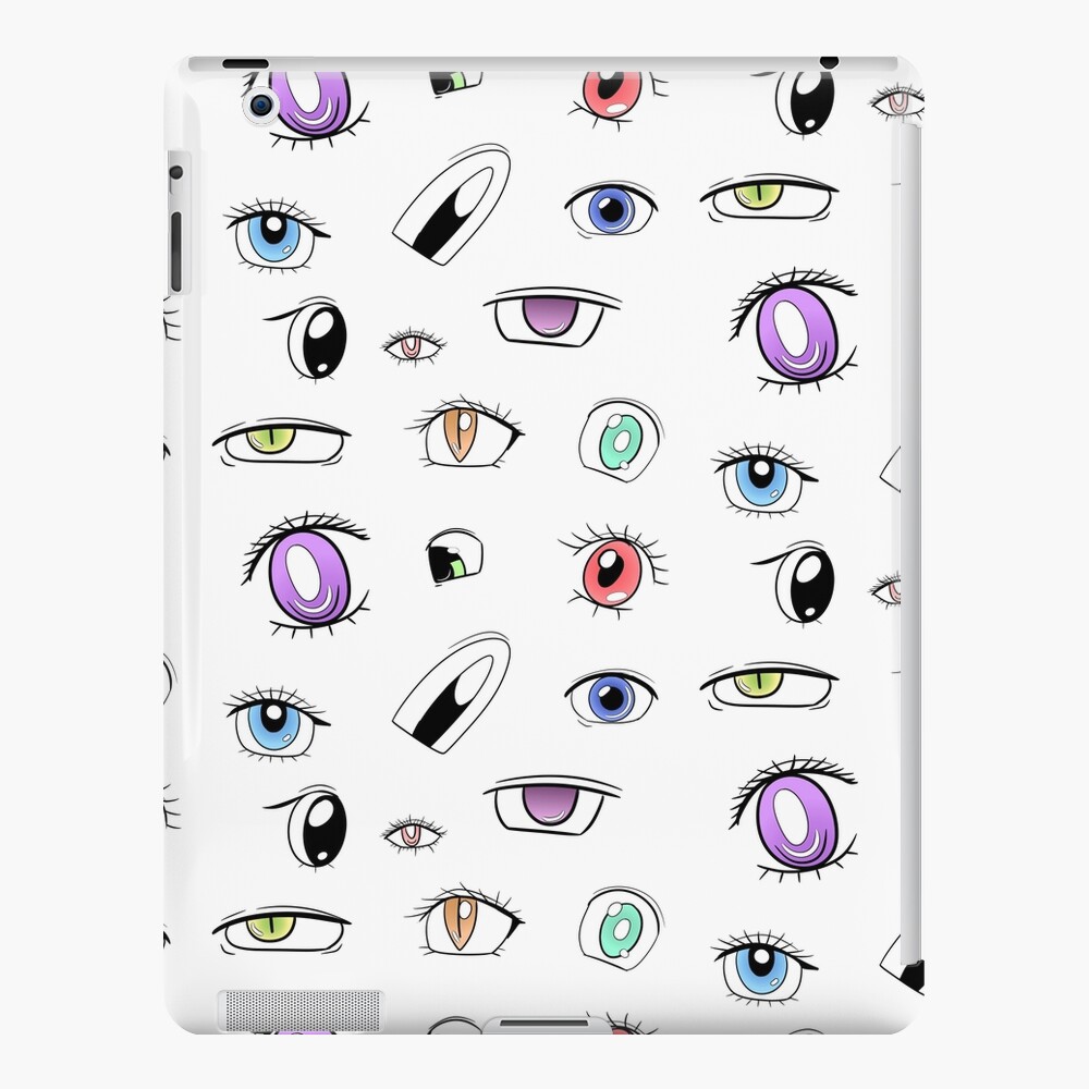 anime girl with scary eyes, t-shirt , phone cases | iPad Case & Skin