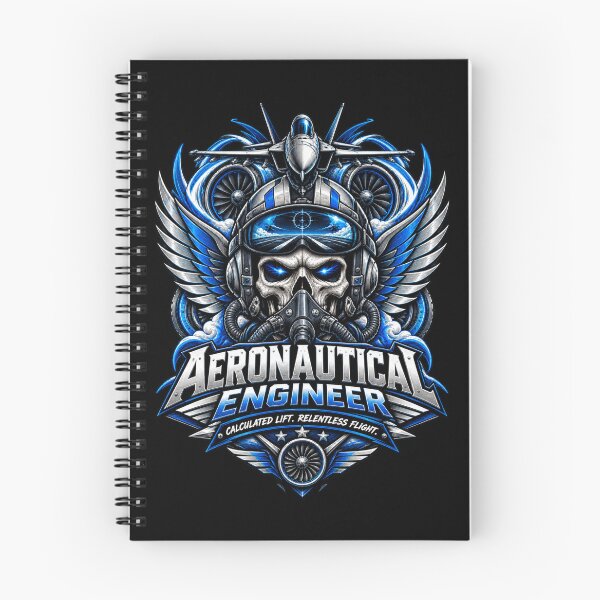 Item preview, Aeronautical Engineer Skull – Calculated Lift, Relentless Flight designed and sold by Koepke Art & Design.